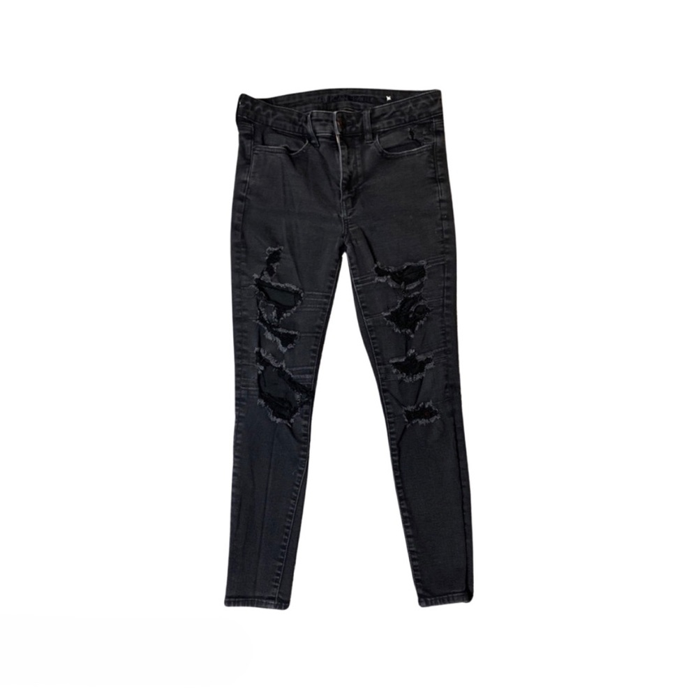 American Eagle, Black ripped jeans, size 8